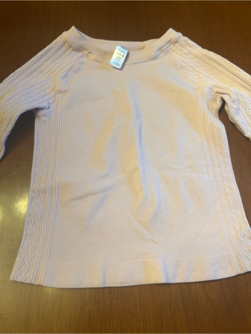 Yogalicious Light Purple Cable Knit Top